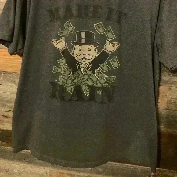 Monopoly Unsex T-Shirt. Make it Rain. Size Xl - Picture 5 of 5